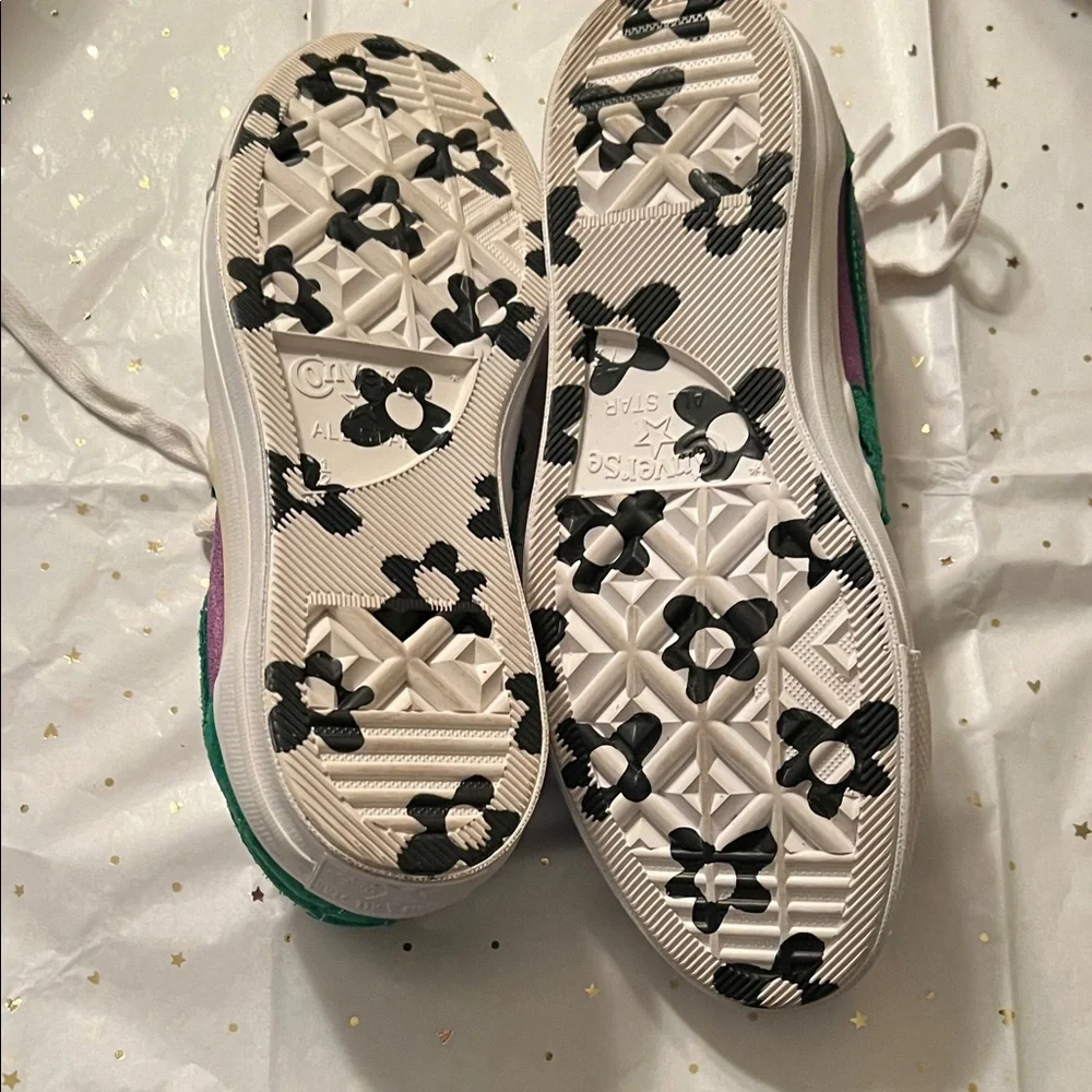 Converse Men’s/Women's Tyler the Creator Purple and Green Sneakers - Picture 2 of 11